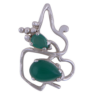 Green Onyx 925 Sterling Silver Pendant - R300854-79