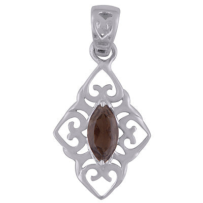 Smoky Topaz 925 Sterling Silver Pendant - R300863-15