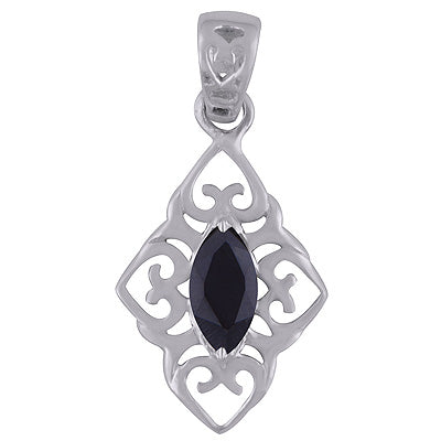 Black Onyx 925 Sterling Silver Pendant - R300863-17