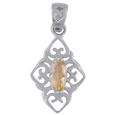 Lemon Topaz 925 Sterling Silver Pendant - R300863-20