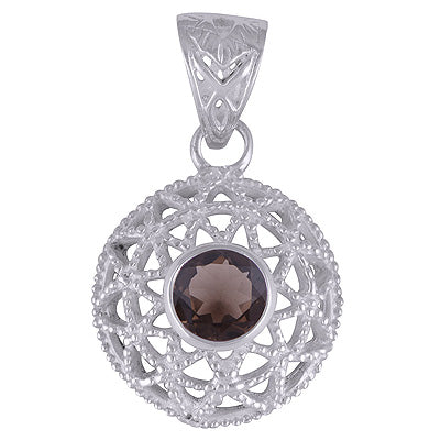 Smoky Topaz 925 Sterling Silver Pendant - R300879-47