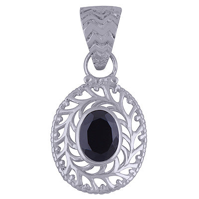 Black Onyx 925 Sterling Silver Pendant - R300880-47