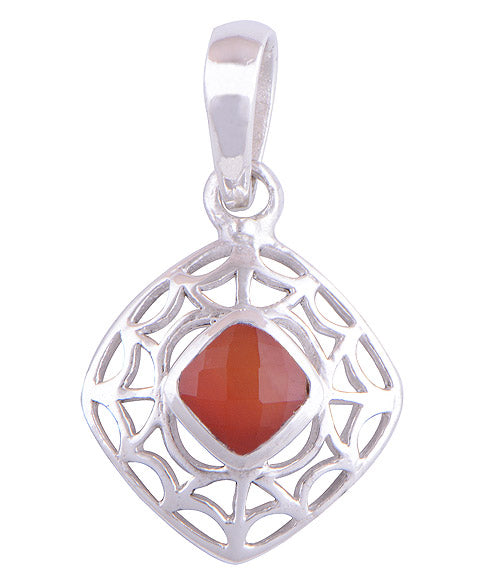 Carnelian 925 Sterling Silver Pendant - R300884-28