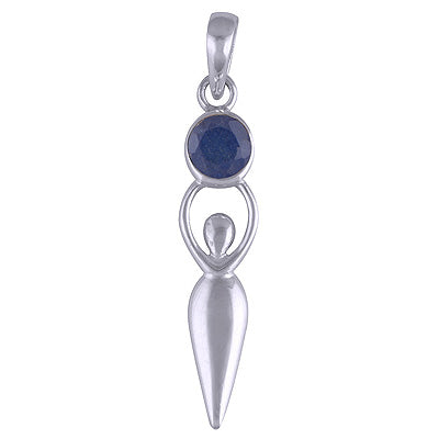 Blue Corundum 925 Sterling Silver Pendant - R300947-51
