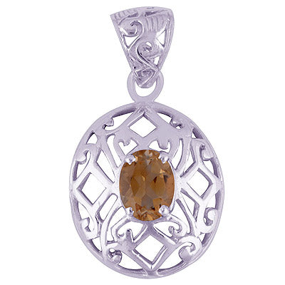 Citrine 925 Sterling Silver Pendant - R300989-10
