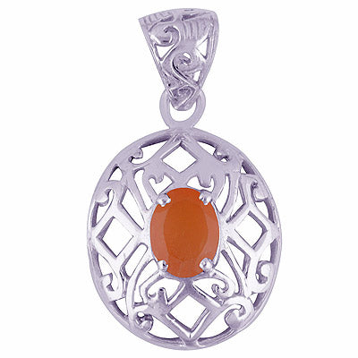 Carnelian 925 Sterling Silver Pendant - R300989-42