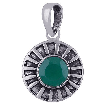 Green Onyx 925 Sterling Silver Pendant - R300990-33