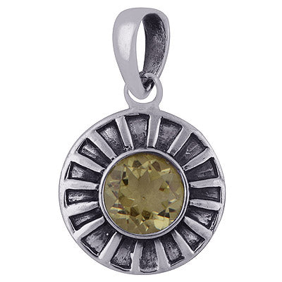 Lemon Topaz 925 Sterling Silver Pendant - R300990-6
