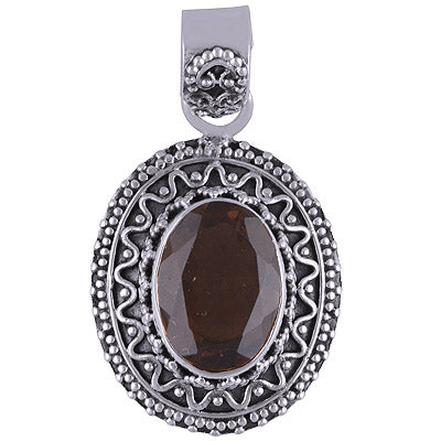Smoky Topaz 925 Sterling Silver Pendant - R300993-31
