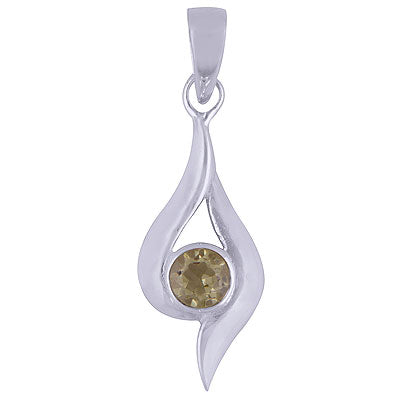 Lemon Topaz 925 Sterling Silver Pendant - R301000-17