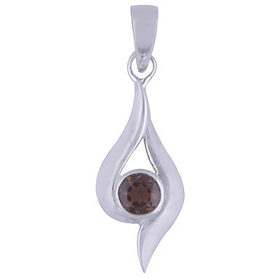 Smoky Topaz 925 Sterling Silver Pendant - R301000-31