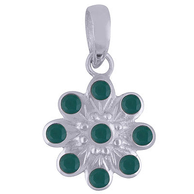 Green Onyx 925 Sterling Silver Pendant - R301002-19
