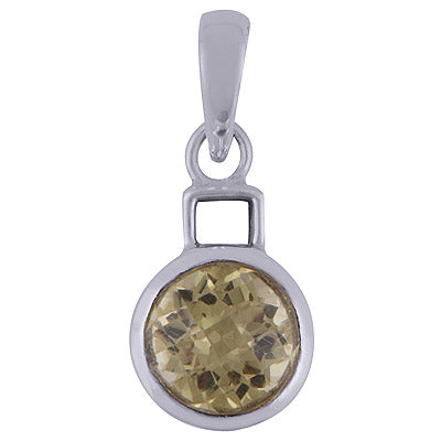 Lemon Topaz 925 Sterling Silver Pendant - R301003-17