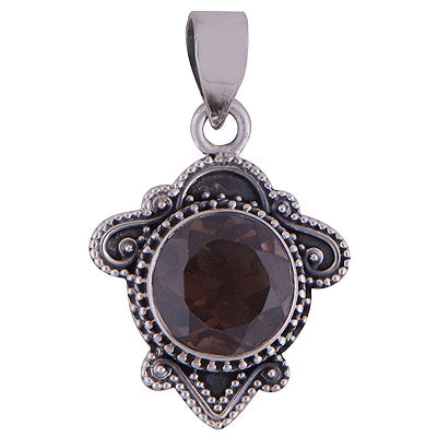 Smoky Topaz 925 Sterling Silver Pendant - R301009-21
