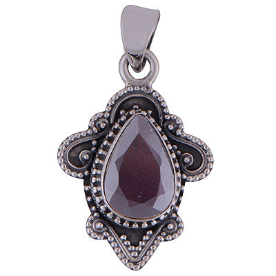 Garnet 925 Sterling Silver Pendant - R301009-6