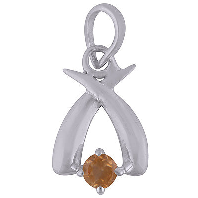 Citrine 925 Sterling Silver Pendant - R301052-4