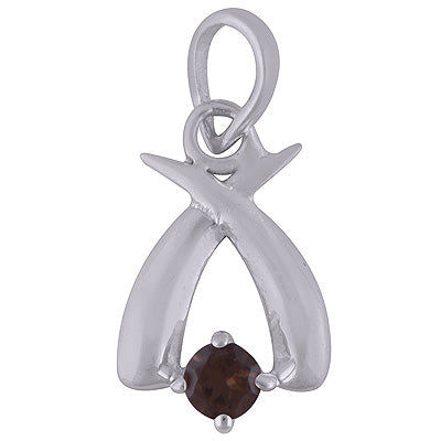 Smoky Topaz 925 Sterling Silver Pendant - R301052-7