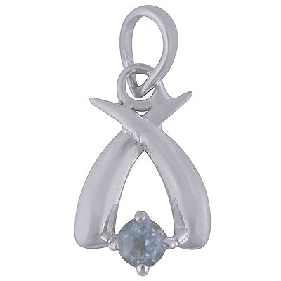 Blue Topaz 925 Sterling Silver Pendant - R301052-8