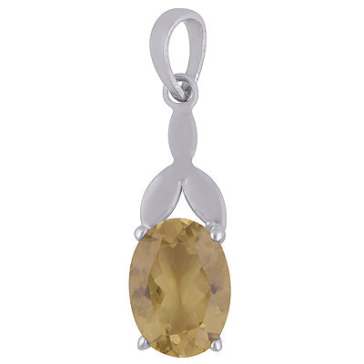 Lemon Topaz 925 Sterling Silver Pendant - R301054-4