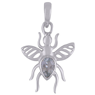 Blue Topaz 925 Sterling Silver Pendant - R301067-4