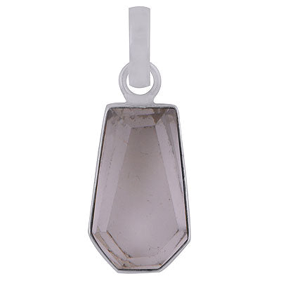 Gorgeous Gemstone Crystal Coffin Shape 925 Sterling Solid Silver Pendant - R301098-14
