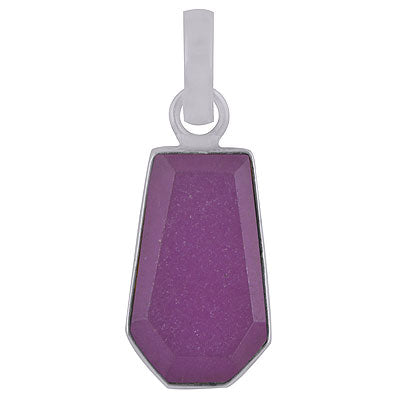 Gorgeous Gemstone Lavender Jade Coffin Shape 925 Sterling Solid Silver Pendant - R301098-17