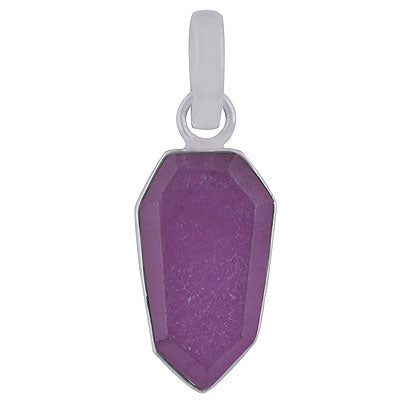 Beautiful Gemstone Lavender Jade Hexagon Shape 925 Sterling Solid Silver Pendant - R301099-13