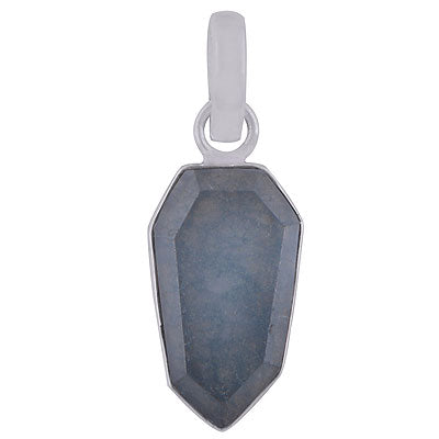 Beautiful Gemstone Blue Aventurine Hexagon Shape 925 Sterling Solid Silver Pendant - R301099-7