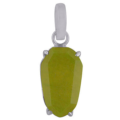Gorgeous shaped Gemstone Nephrite Jade Hexagon Shape 925 Sterling Solid Silver Pendant - R301107-11