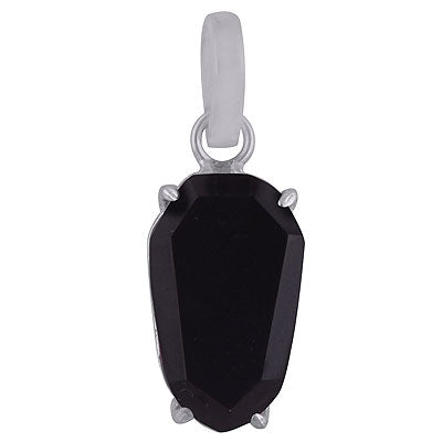 Gorgeous shaped Gemstone Black Onyx Hexagon Shape 925 Sterling Solid Silver Pendant - R301107-13