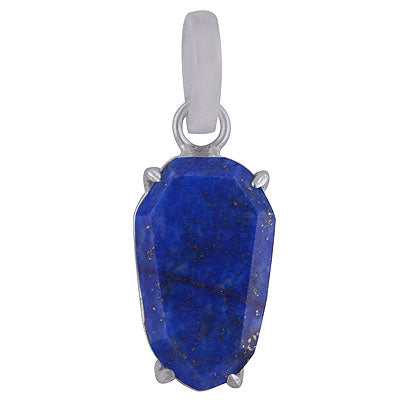 Gorgeous shaped Gemstone Lapis Hexagon Shape 925 Sterling Solid Silver Pendant - R301107-2