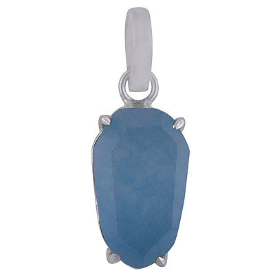Gorgeous shaped Gemstone Blue Aventurine Hexagon Shape 925 Sterling Solid Silver Pendant - R301107-6