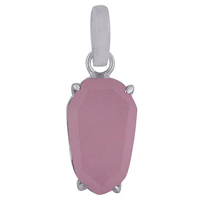 Gorgeous shaped Gemstone Rose Quartz Hexagon Shape 925 Sterling Solid Silver Pendant - R301107-9