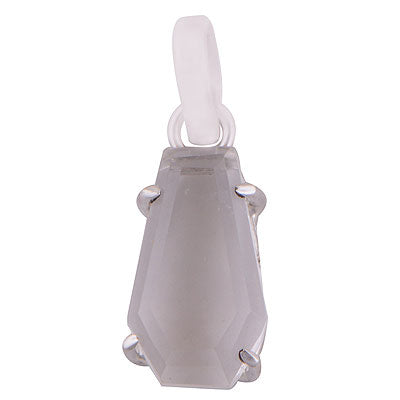 Alluring Gemstone Crystal Coffin Shape 925 Sterling Solid Silver Pendant - R301112-12