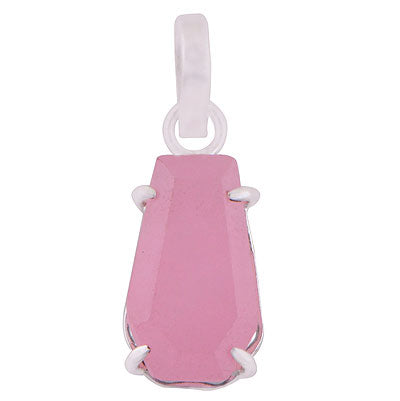 Alluring Gemstone Rose Quartz Coffin Shape 925 Sterling Solid Silver Pendant - R301112-13