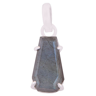 Alluring Gemstone Labradorite Coffin Shape 925 Sterling Solid Silver Pendant - R301112-3
