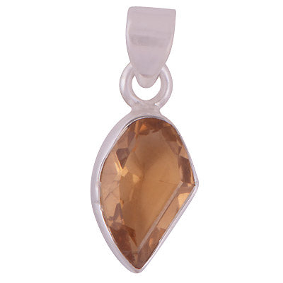 Beautiful Shaped Citrine Fancy Shape 925 Sterling Solid Silver Pendant - R301120-60