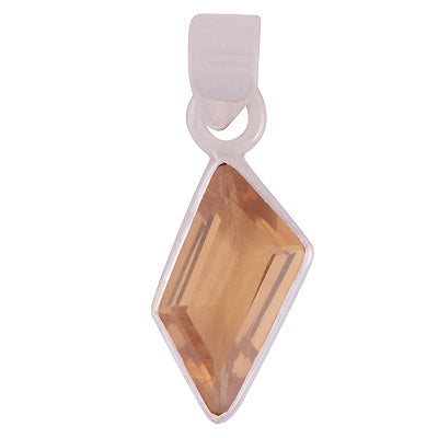 Beautiful Shaped Citrine Fancy Shape 925 Sterling Solid Silver Pendant - R301120-64