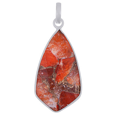Alluring Elongated Gemstone Copper Turquoise Fancy Shape 925 Sterling Solid Silver Pendant - R301148-5