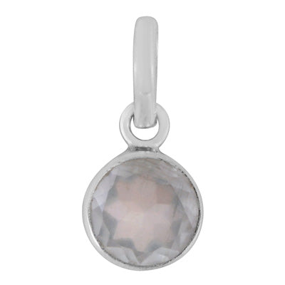 Gorgeous Plain Aquamarine Round Shape 925 Sterling Solid Silver Pendant - R301173-1