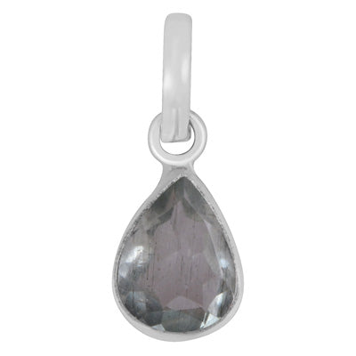 Gorgeous Plain Aquamarine Pear Shape 925 Sterling Solid Silver Pendant - R301173-3