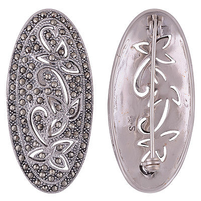 11.2gram Marcasite Cut Stone Brooches - R3300016-5