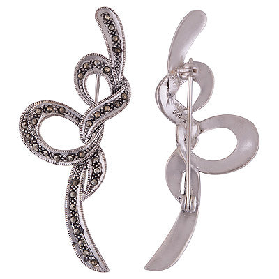 7.6gram Marcasite Cut Stone Brooches - R3300017-1