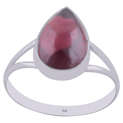 Beautiful Split Shank Around Garnet Pear Shape 925 Sterling Solid Silver Ring - R3400313-2