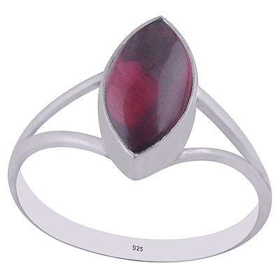 Alluring Split Shank Around Garnet Marquise Shape 925 Sterling Solid Silver Ring - R3400315-2