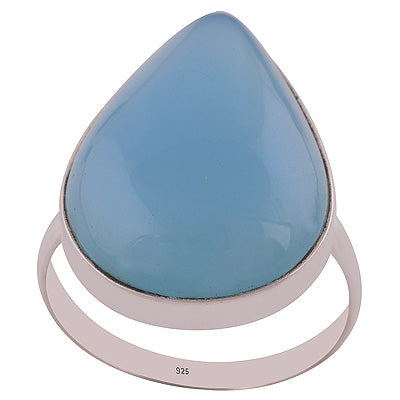 Blue Chalcedony 925 Sterling Silver Ring - R3400334-8