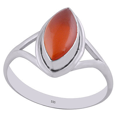Beautiful Split Shank Carnelian Marquise Shape 925 Sterling Solid Silver Ring - R3400343-7