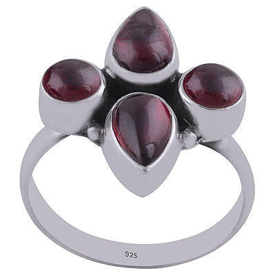 Garnet 925 Sterling Silver Ring - R3400371-6