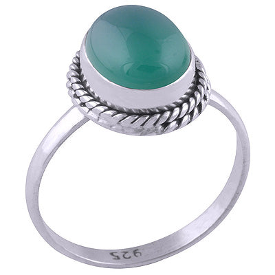 Green Onyx 925 Sterling Silver Ring - R3400502-142