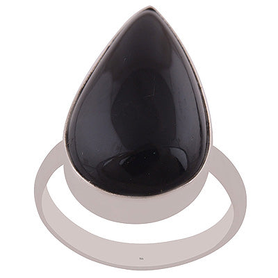 Black Onyx 925 Sterling Silver Ring - R3400597-150